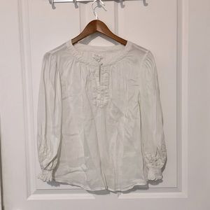 Velvet by Graham & Spencer Linen blend peasant blouse - Anthropologie